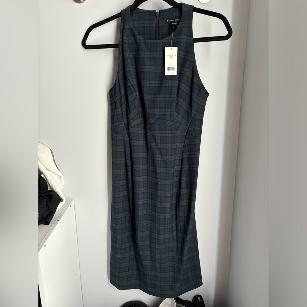 NEW BANANA REPUBLIC PLAID SHIFT DRESS